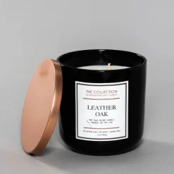 12oz Glass Jar 2-Wick Candle Leather Oak - The Collection By Chesapeake Bay Candle -Wall Charm Deals Store GUEST bf51fdd5 5349 4251 9c92 3f6d96cb2f65