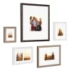 5pc Bordeaux Frame Farmhouse Finishes Box Set White/Black/Natural Wood - Kate & Laurel All Things Decor