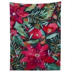 CayenaBlanca Watercolour Christmas Flowers Tapestry - Society6 -Wall Charm Deals Store GUEST c55a9df1 c665 4da1 a930 c38f18fe1ab7