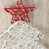 Northlight 11” White And Red String Christmas Tree Wall Decor
