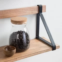 24" X 9" (Set Of 2) Willmann Wood Decorative Wall Shelf Set Rustic Brown/Black - Kate & Laurel All Things Decor -Wall Charm Deals Store GUEST c77019dd 0908 490d 8396 0d6e19dccf35