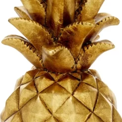14" Decorative Polystone Pineapple Figurine Gold - Olivia & May -Wall Charm Deals Store GUEST c83c7e0b 19e8 4de6 960b 470ac6e4b9da