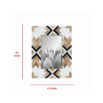 4 X 6 Inch Native Pattern Decorative Wood Picture Frame - Foreside Home & Garden 7 4 X 6 Inch Native Pattern Decorative Wood Picture Frame - Foreside Home & Garden - Image 7