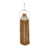 38" X 10" Fabric Macrame Intricately Weaved Wall Decor With Beaded Fringe Tassels Brown - Olivia & May