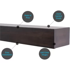 Houston Wooden Fireplace Mantel Shelf With Hidden Compartment | Beautiful Wooden Rustic Shelf - Mantels Direct -Wall Charm Deals Store GUEST caed43a8 337a 4cb8 9c7a faddd55f8bc8