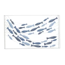Metal Fish Wall Decor Blue - Olivia & May