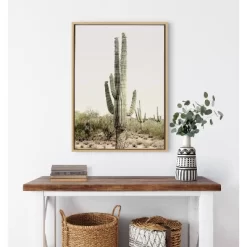 23" X 33" Sylvie Sunrise Cactus Framed Canvas By Amy Peterson Natural - Kate & Laurel All Things Decor 7 23" X 33" Sylvie Sunrise Cactus Framed Canvas By Amy Peterson Natural - Kate & Laurel All Things Decor -Wall Charm Deals Store GUEST cbcc83a6 3485 4008 9153 c0c487d4e01c