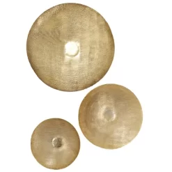 Set Of 3 Metal Plate Large Metallic Disk Wall Decors - Olivia & May -Wall Charm Deals Store GUEST cc219fd2 cd3e 438a 9f4a 57970589ea80