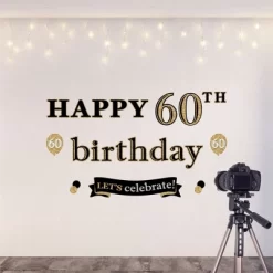 Big Dot Of Happiness Adult 60th Birthday - Gold - Peel And Stick Birthday Party Decoration - Wall Decals Backdrop -Wall Charm Deals Store GUEST cc3b4b79 717f 470e 8797 e21a675ec736