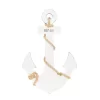 Wooden Anchor Wall Decor With Twisted Rope White - Olivia & May