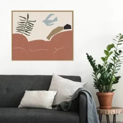 28" X 22" Other Land I By Melissa Wang Framed Canvas Wall Art Light Brown - Amanti Art -Wall Charm Deals Store GUEST ccd13b8e 58b3 433e 92ad af939cadc5bb
