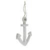 Northlight 9.75” White Cape Cod Inspired Wall Hanging Nautical Anchor