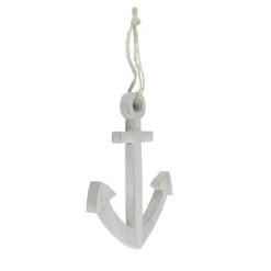 Northlight 9.75” White Cape Cod Inspired Wall Hanging Nautical Anchor
