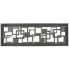 Metal Geometric Square Ribbon Wall Decor With Black Frame Gold - Olivia & May