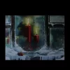 Northlight LED Lighted Snowy Window Pane And Candles Christmas Canvas Wall Art 12" X 15.75"