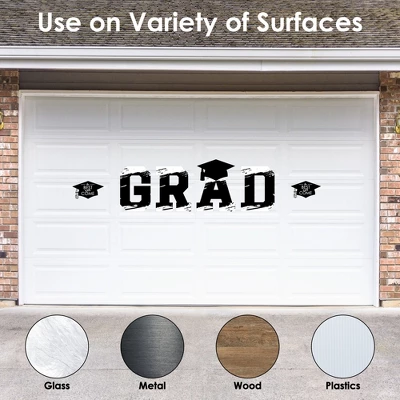 Big Dot Of Happiness Black And White Graduation Party Decor - Vinyl Wall Decals - Grad 2 Big Dot Of Happiness Black And White Graduation Party Decor - Vinyl Wall Decals - Grad - Image 2