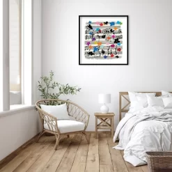 33" X 33" Floral Music Notes By Jenny Frean Wood Framed Wall Art Print - Amanti Art -Wall Charm Deals Store GUEST d59a347c 65f6 477f 8a6e 9d56b79aadab