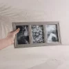 Distressed 4X6 Three Photo Frame Gray Wood, MDF & Glass - Foreside Home & Garden