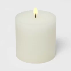 Pillar Candle Soft Cotton White - Threshold™