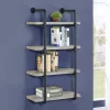 24" Elmcrest 4 Shelf Wall Bookcase With Black Frame - Coaster