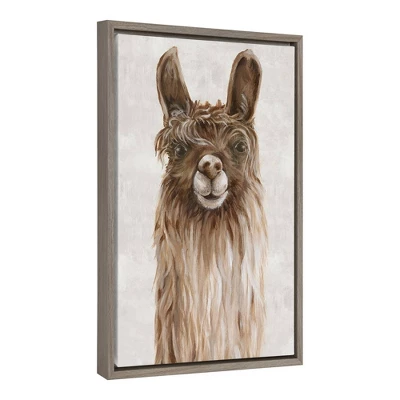 16" X 23" Suri Alpaca I Framed Canvas Wall Art - Amanti Art 1 16" X 23" Suri Alpaca I Framed Canvas Wall Art - Amanti Art