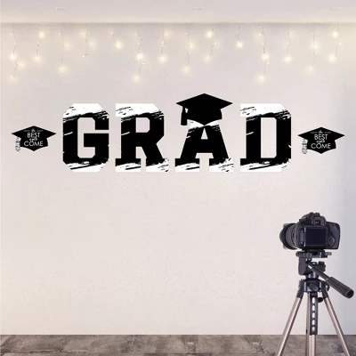 Big Dot Of Happiness Black And White Graduation Party Decor - Vinyl Wall Decals - Grad 1 Big Dot Of Happiness Black And White Graduation Party Decor - Vinyl Wall Decals - Grad
