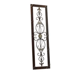 Metal Scroll Ornate Wall Decor With Black Frame Brown - Olivia & May 13 Metal Scroll Ornate Wall Decor With Black Frame Brown - Olivia & May -Wall Charm Deals Store GUEST da78ba7f 1114 4d4b 80f8 d970f21323fa