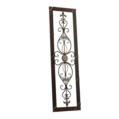 Metal Scroll Ornate Wall Decor With Black Frame Brown - Olivia & May 7 Metal Scroll Ornate Wall Decor With Black Frame Brown - Olivia & May - Image 7