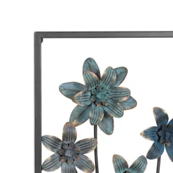 Metal Floral Wall Decor With Black Frame Set Of 2 Gray - Olivia & May -Wall Charm Deals Store GUEST db67f5b1 8cb3 43dd a35b ba53b6b383bd