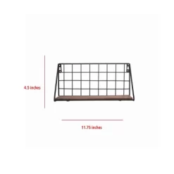 Small Black Wire Metal And Wood Hanging Wall Shelf - Foreside Home & Garden -Wall Charm Deals Store GUEST db8336c9 01ba 4050 8dc8 054c87b4c41e