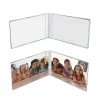 Azar Displays Clear Acrylic Double Photo Holder, Side By Side Dual Frame, Size 7"W X 5"H, 2-Pack