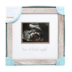 Pearhead Love At First Sight Sonogram Picture Frame - Rustic White -Wall Charm Deals Store GUEST df8f3a59 798a 4d48 8f47 99b709fe7bc7
