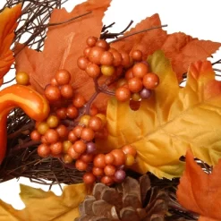 National Tree Company 16" Pumpkins And Maple Leaves Wreath -Wall Charm Deals Store GUEST dfddcbff 3208 4d60 ab48 e0213239de69