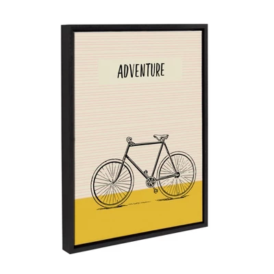 18" X 24" Sylvie Bike Adventure Framed Canvas Wall Art By Apricot And Birch Black - Kate And Laurel 1 18" X 24" Sylvie Bike Adventure Framed Canvas Wall Art By Apricot And Birch Black - Kate And Laurel