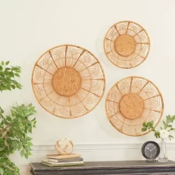 Bohemian Metal Wall Decor Brown Set Of 3 - Olivia & May