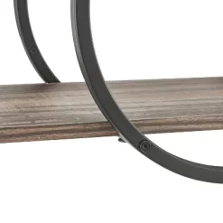 2-Tier Antigua Crossed Double Circle Wall Shelf Unit Black/Rustic - Danya B. -Wall Charm Deals Store GUEST e3ac8dbc 27b9 4149 9629 245e1411ddcb