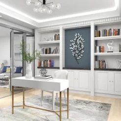 Metal Leaf Metallic Wall Decor With Stem - Olivia & May -Wall Charm Deals Store GUEST e47dda32 59e8 4be9 8822 4c34f60193c7