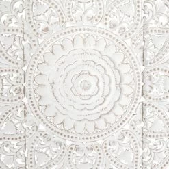 Set Of 3 Wooden Floral Handmade Intricately Carved Wall Decors With Mandala Design White - Olivia & May -Wall Charm Deals Store GUEST e4a677ba 6330 4f86 9cf1 a2be859e2d88