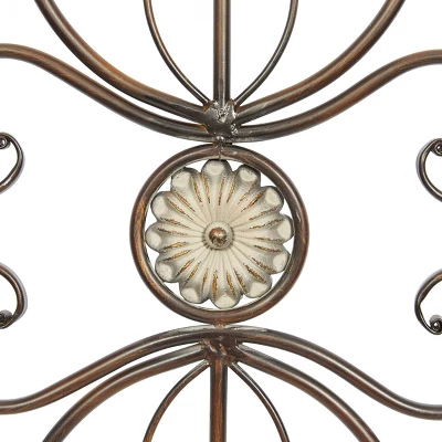 Metal Scroll Ornate Wall Decor With Black Frame Brown - Olivia & May 3 Metal Scroll Ornate Wall Decor With Black Frame Brown - Olivia & May - Image 3