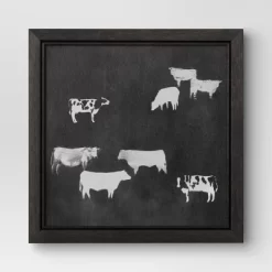(Set Of 2) 12" X 12" Cow Collection II Framed Wall Canvases - Threshold™ -Wall Charm Deals Store GUEST eba1d89c 78cc 4c5b 8c67 3a03cc2b6c22