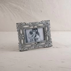 Filigree 4X6 Photo Frame Gray MDF & Glass - Foreside Home & Garden