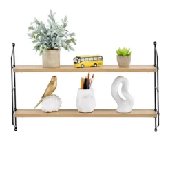 24.5" X 15.75" Severini Floating Bracket 2 Tier Wall Shelf - Danya B. 18 24.5" X 15.75" Severini Floating Bracket 2 Tier Wall Shelf - Danya B. -Wall Charm Deals Store GUEST ed2ba807 4125 4df3 aaa8 f062e9e85b6d