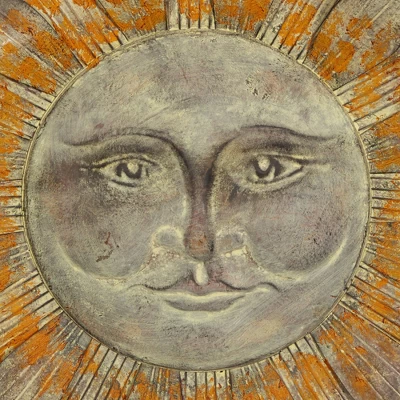 Metal Sunburst Indoor Outdoor Wall Decor With Distressed Copper Like Finish Brown - Olivia & May 16 Metal Sunburst Indoor Outdoor Wall Decor With Distressed Copper Like Finish Brown - Olivia & May - Image 16