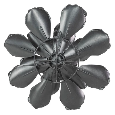 Distressed Flower Wall Art Metal - Foreside Home & Garden 2 Distressed Flower Wall Art Metal - Foreside Home & Garden - Image 2