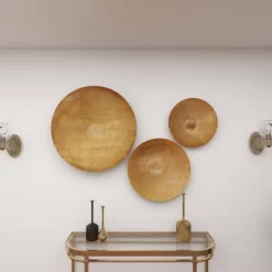 Set Of 3 Metal Plate Large Metallic Disk Wall Decors - Olivia & May -Wall Charm Deals Store GUEST f169cad6 f37a 4f9e b7b5 90ddd8210cc0