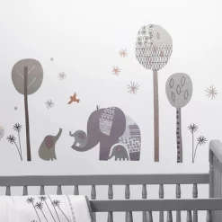 Bedtime Originals Elephant Love Gray Elephants/Trees/Stars Wall Decals/Stickers