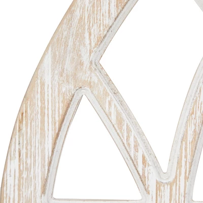 Wood 6 Slot Wall Photo Frame With Window Arch Shape Light Brown - Olivia & May 2 Wood 6 Slot Wall Photo Frame With Window Arch Shape Light Brown - Olivia & May - Image 2