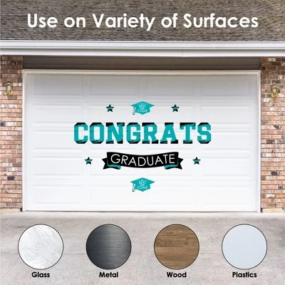 Big Dot Of Happiness Teal Graduation Party Photo Backdrop - Wall Decals 1 Big Dot Of Happiness Teal Graduation Party Photo Backdrop - Wall Decals