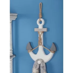 Wooden Anchor Wall Decor With Hanging Rope White - Olivia & May -Wall Charm Deals Store GUEST f32d24f7 a367 4897 a655 f874badb58f6