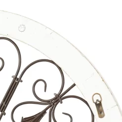 Wood Distressed Scroll Window Inspired Wall Decor With Metal Scrollwork Relief White - Olivia & May -Wall Charm Deals Store GUEST f6ef1d07 8cdc 4a64 b0c3 6d799d924445